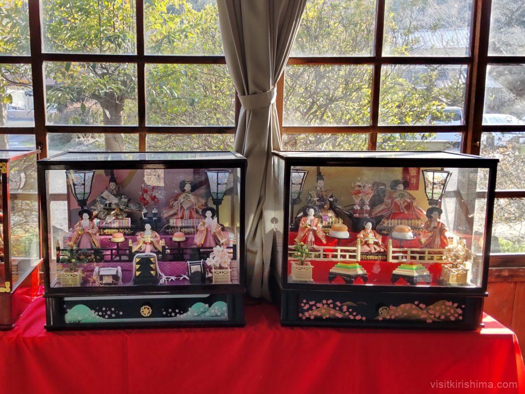嘉例川駅 雛人形の展示