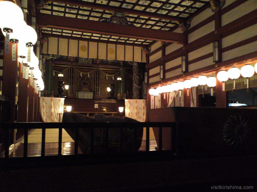 鹿児島神宮 六月灯 拝殿